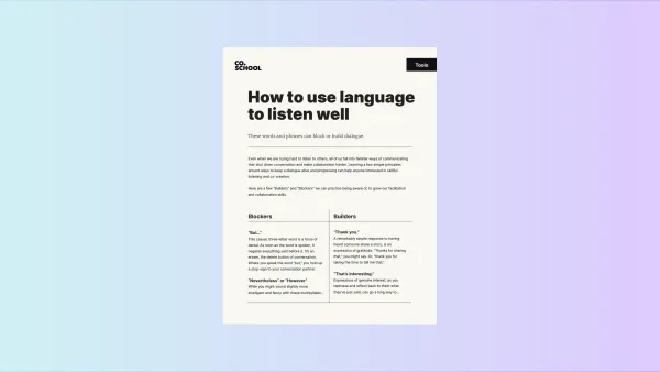 How to use language to listen well