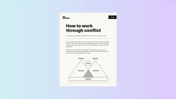 How to work through conflict